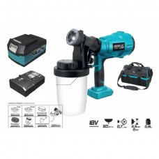 Dedra Set Pistol de vopsit 900 ml duza 2.5 mm SAS+ALL acumulator 18V 5.0Ah incarcator rapid 125W si geanta